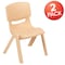 Flash Furniture Natural Plastic Stackable School Chair with 10.5" Seat Height, PK2 2-YU-YCX-003-NAT-GG - alternate 6